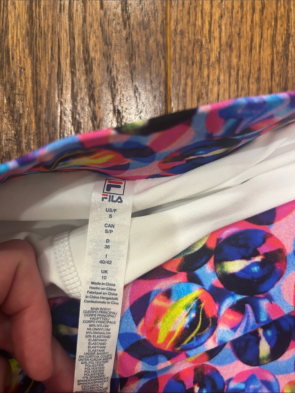 FILA Bright Multicolor Circle-Print Tennis Skort - Picture 2 of 6